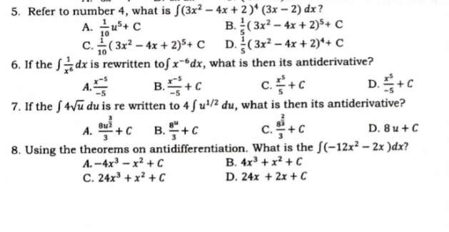 Answer what is required Provide clean and clear Solutions 5. Refer to
