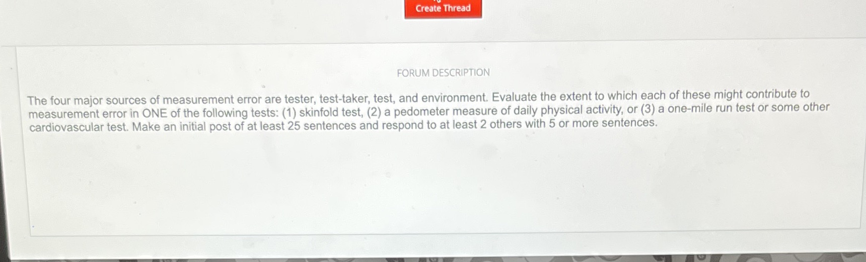 It's a discussion board for measurement and Evaluation Create Thread FORUM DESCRIPTION
