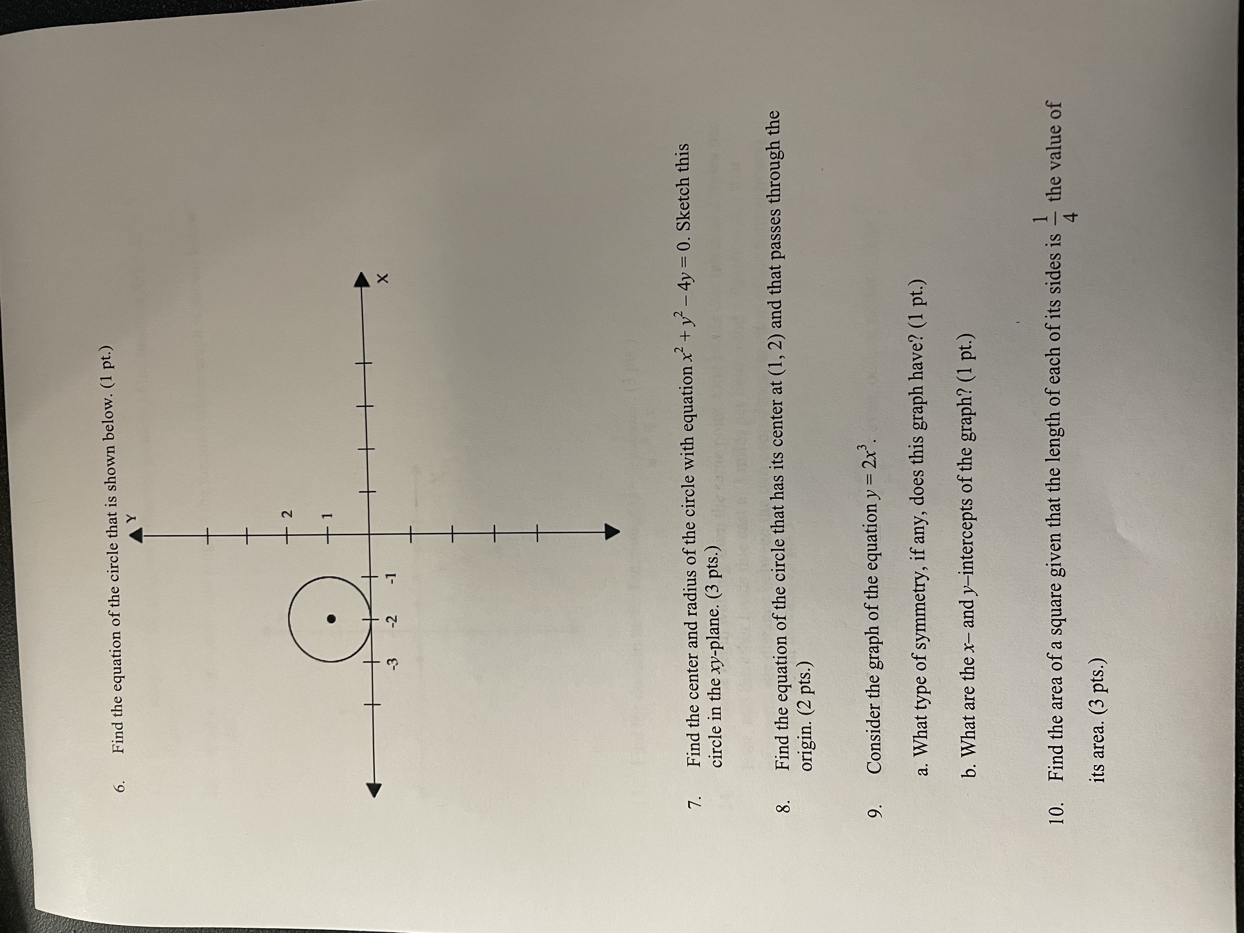 the distance between them. (1 pt.) b. Find the midpoint of the