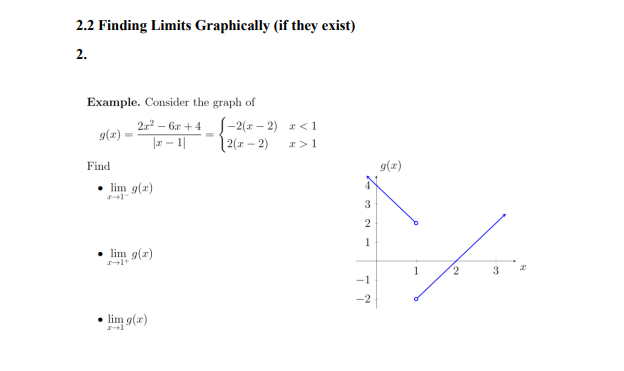 SHOW WORK PLEASE AND WITH NEAT HAND WRITING! 2.2 Finding Limits Graphically