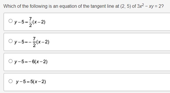 of the following? Oh (sec2(x)) O sec2(x) Oh '(tan(x)) Oh '(tan(x))(sec2(x))Which of