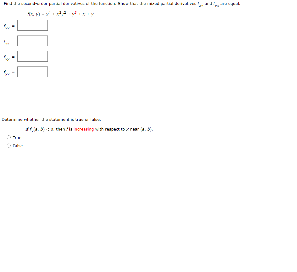 need help to solve, please see attached Find the second-order partial derivatives