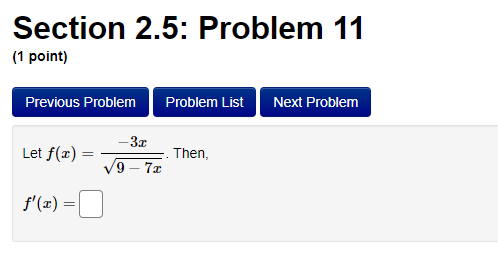 Previous Problem Problem List Next Problem If f ( t ) =