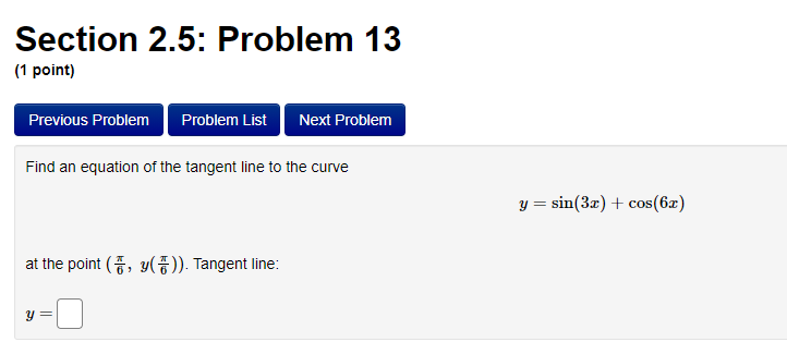 Problem List Next Problem -3x Let f(x) = Then, V9 - 7: