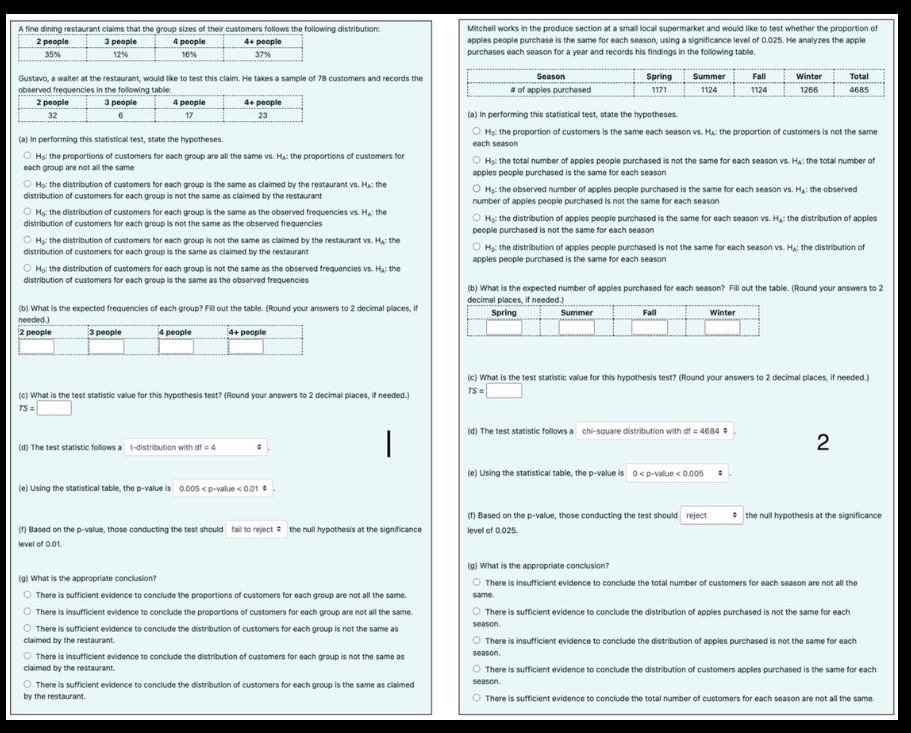 Please help me with my stats assignment!For #1 the options for D)t-distribution