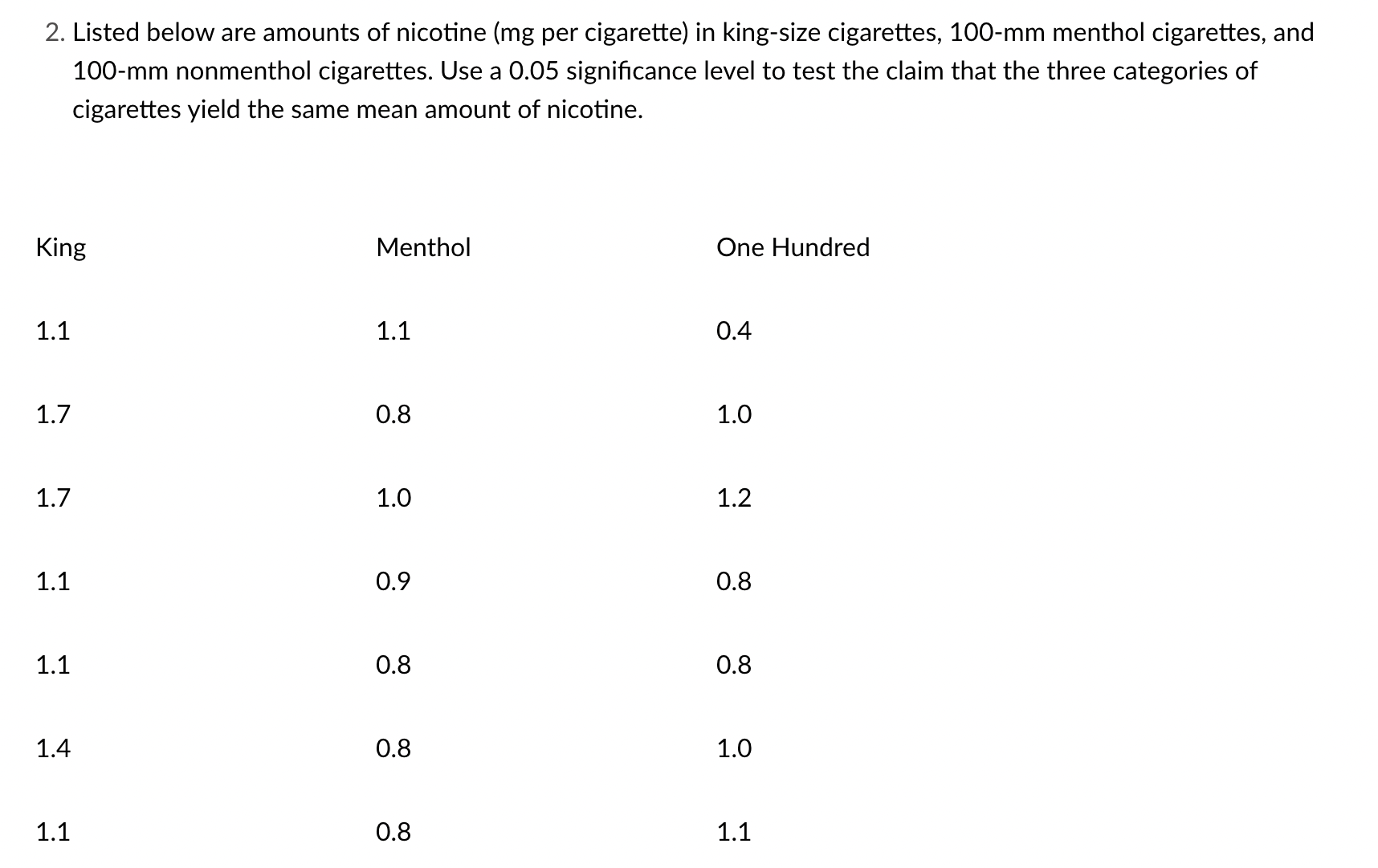 type of ANOVA? (With solution) Thank you! I'll put the questions in