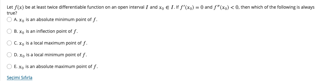 function()is decreasing on?2)Let()>0for allin an open interval. Is it true or false