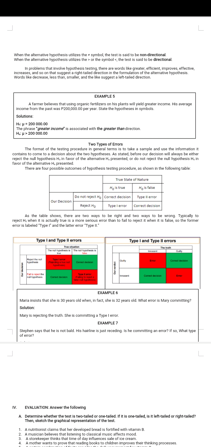 it left-tailed or right-tailed? Then, sketch the graphical representation of the test.
