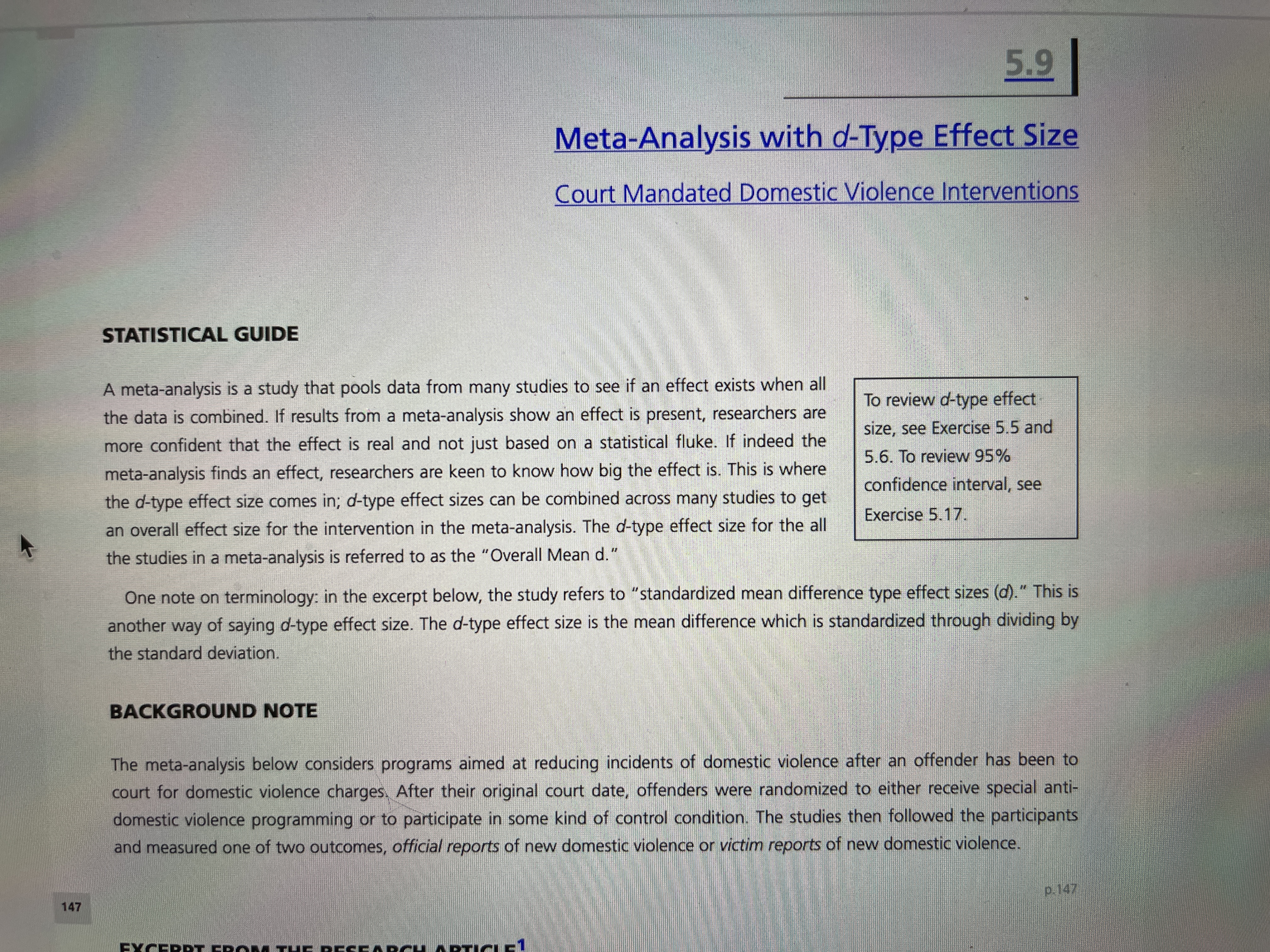 Please answer the attached "Factual Questions" with the attached information. 5.9 Meta-Analysis