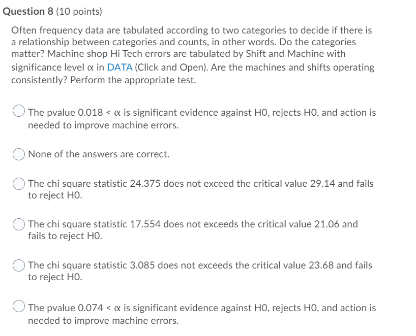 two categories to decide if there is a relationship between categories and