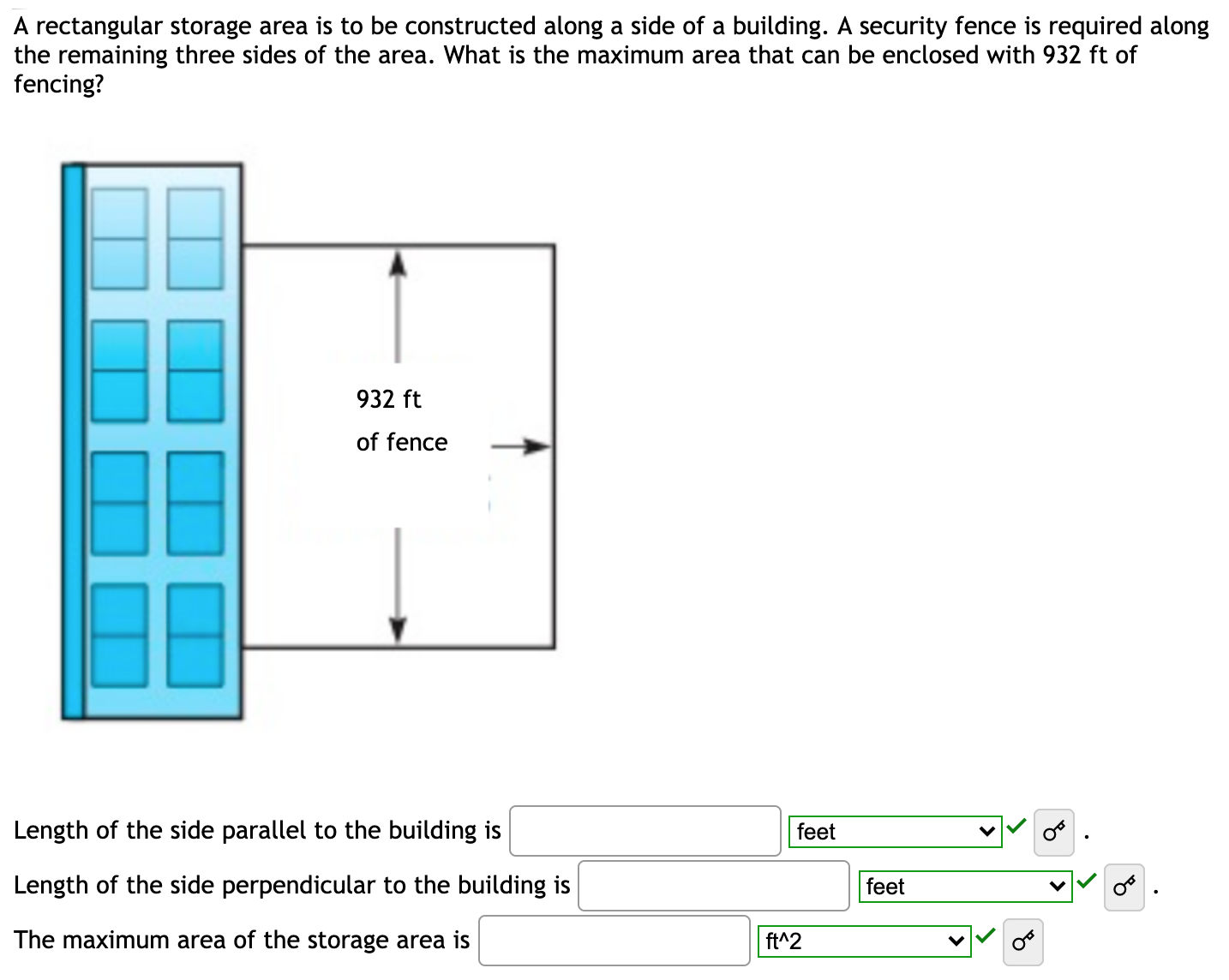 There are 2 questions. Q1. _A rectangular storage area is to be