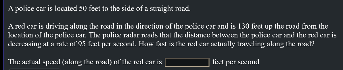 Please teach solutions of two problems 1st problem A police car is