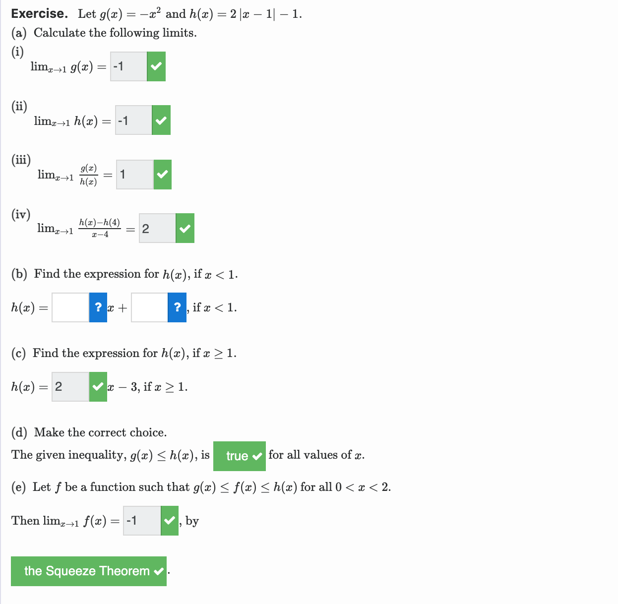 rather than only solutions Exercise. If you know that lime-6 2 =