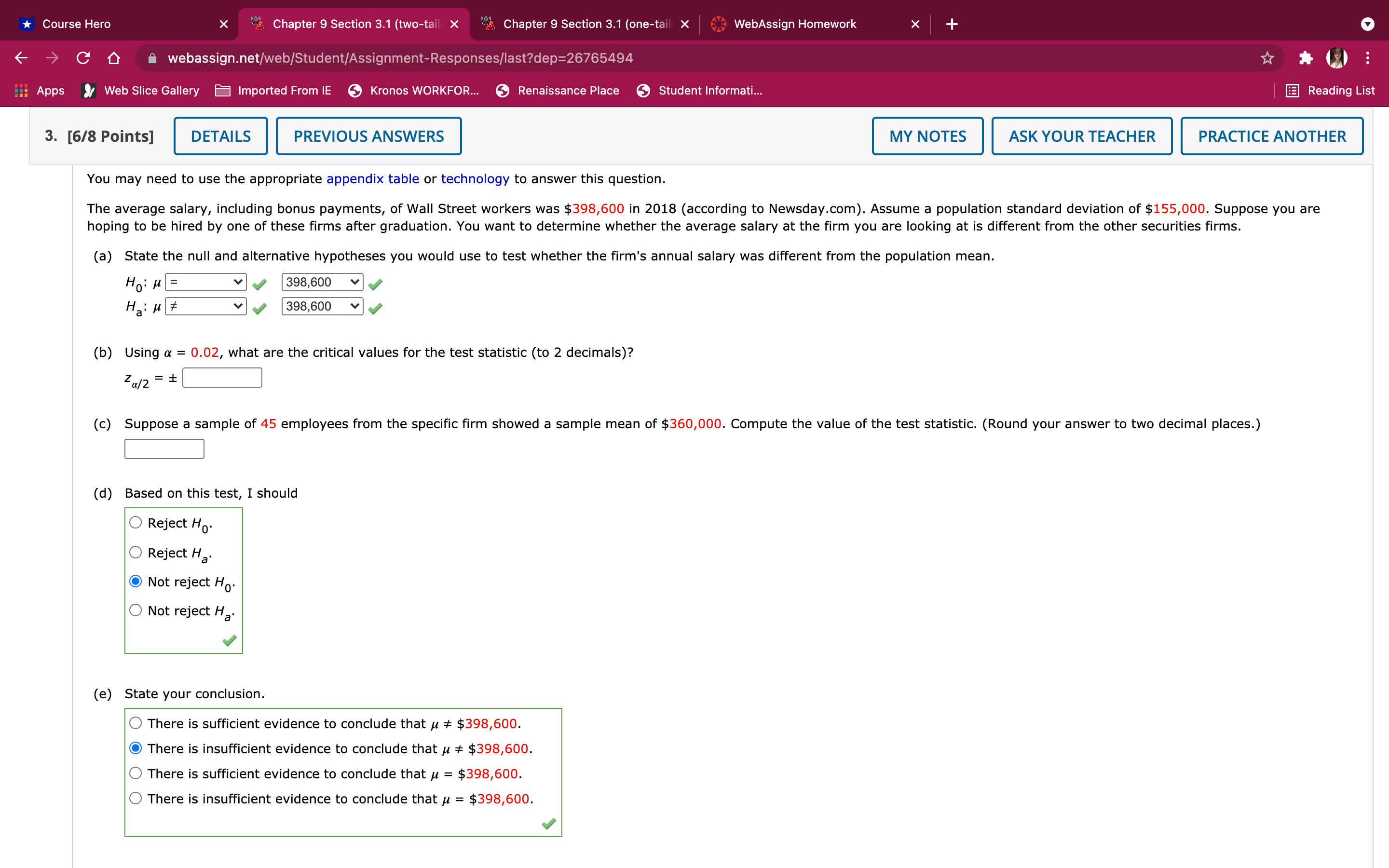 Informati... Reading List You may need to use the appropriate appendix table