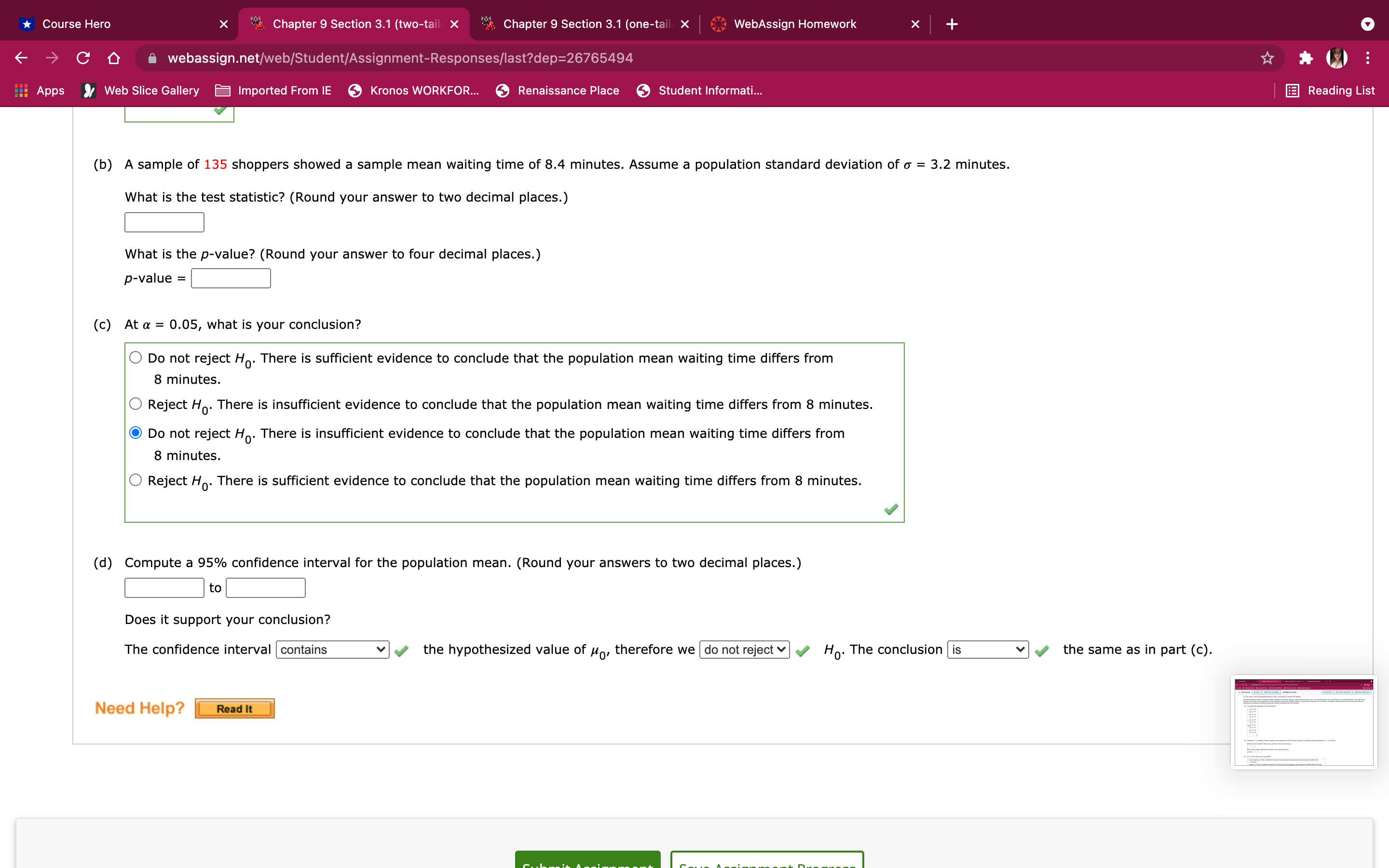 M = 15 Ha: M # 15 A sample of 50 provided