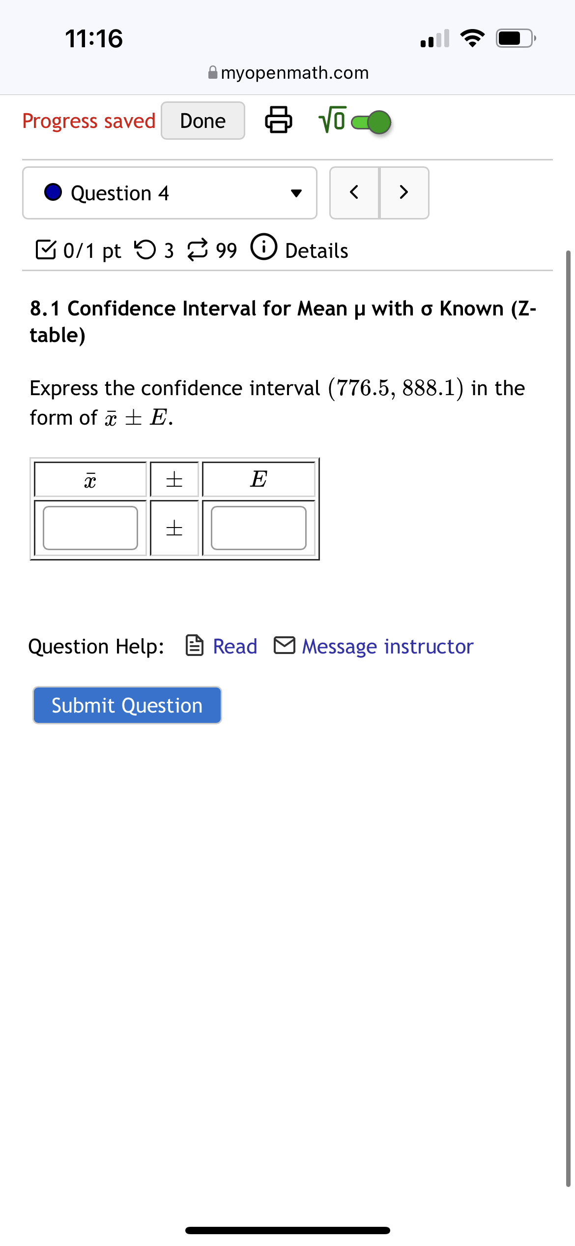 (SJ "\\I' 0 Question 2 v E 0/1 pt '0 3 8