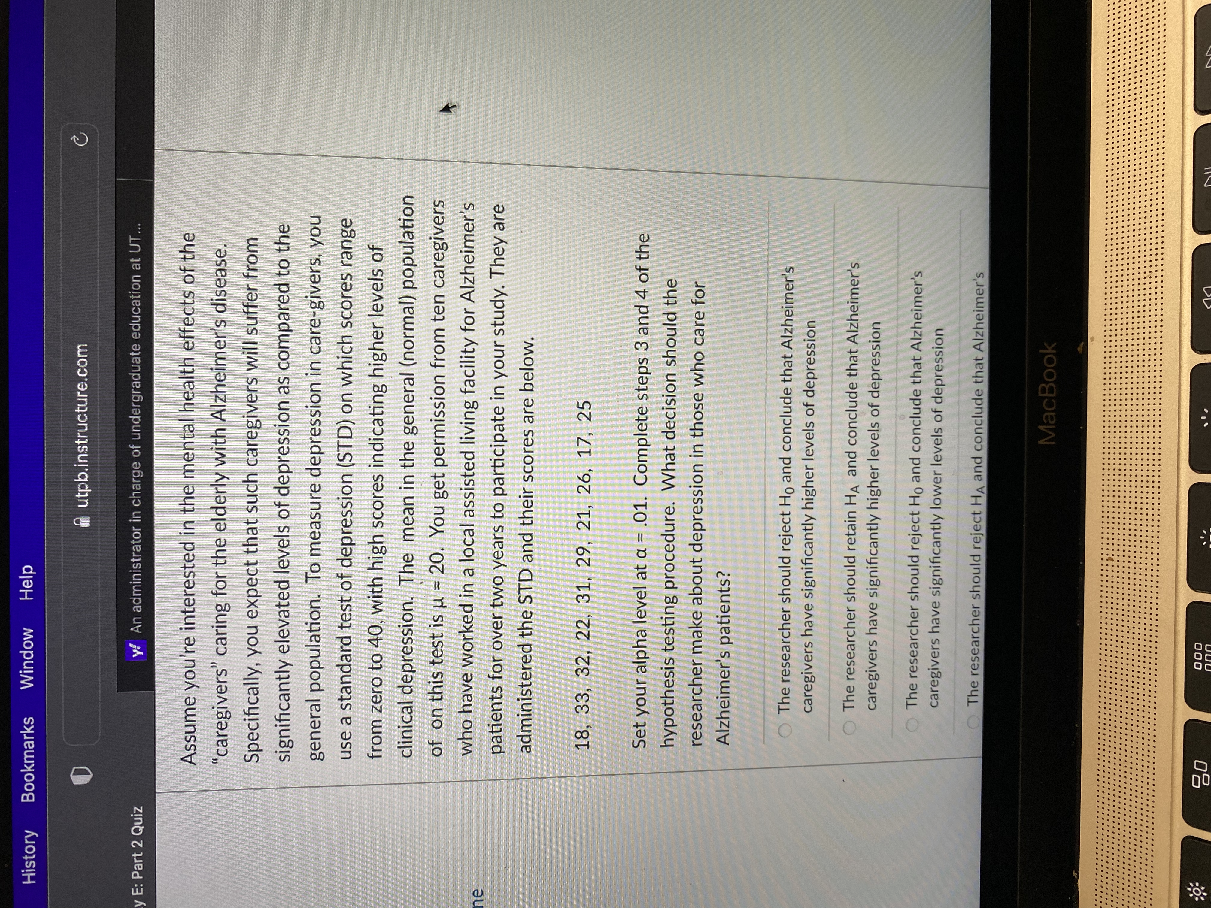  History Bookmarks Window Help Outpb.instructure.com E: Part 2 Quiz y! An