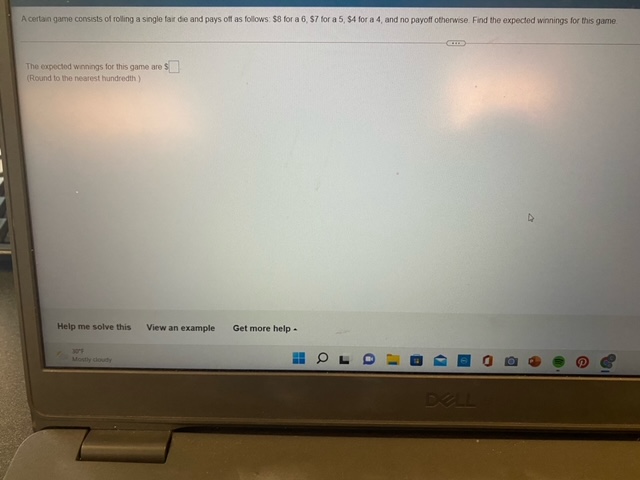 three projects depending on her analysis of potential profits of losses as