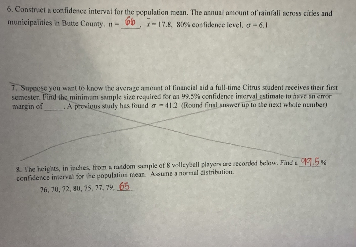 Please help me with 6 & 7 with work shown thank you