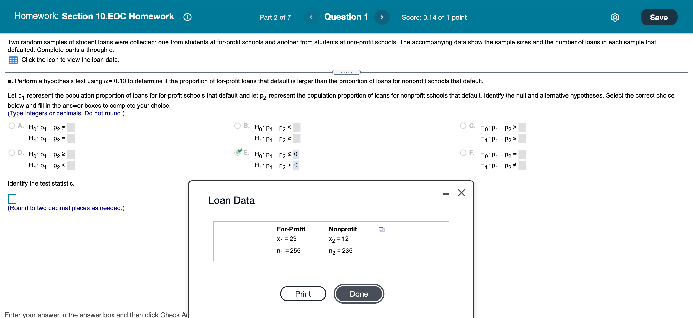0.050 0.025 0.010 0.005 2 Tail 0.400 0.200 0.100 0.050 0.020 0.010