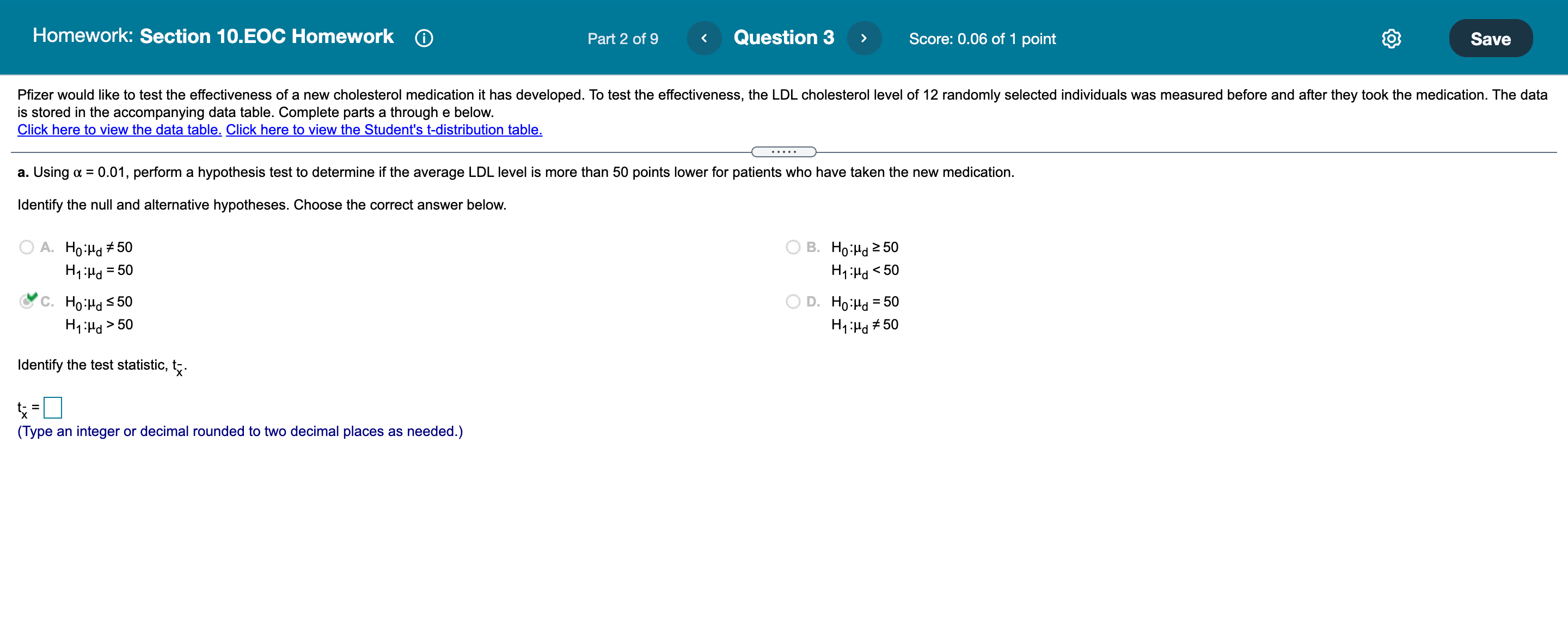 1.708 2.060 2.485 2.787 26 0.856 1.315 1.706 2.056 2.479 2.779 27