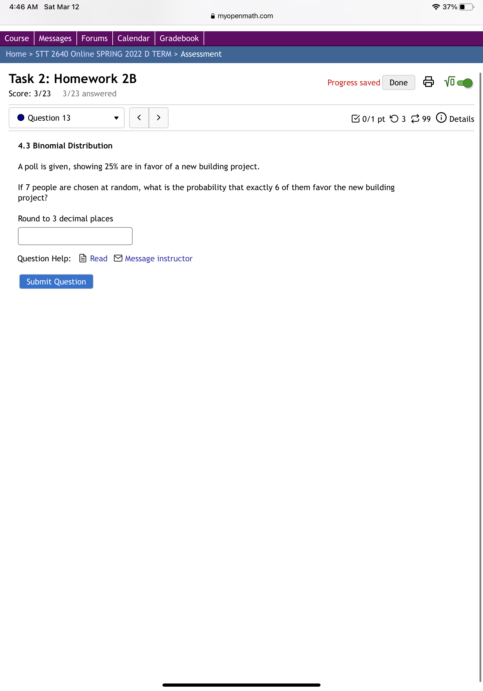Question 10 v I3 0/1 pt '0 3 ('3 99 0 Details
