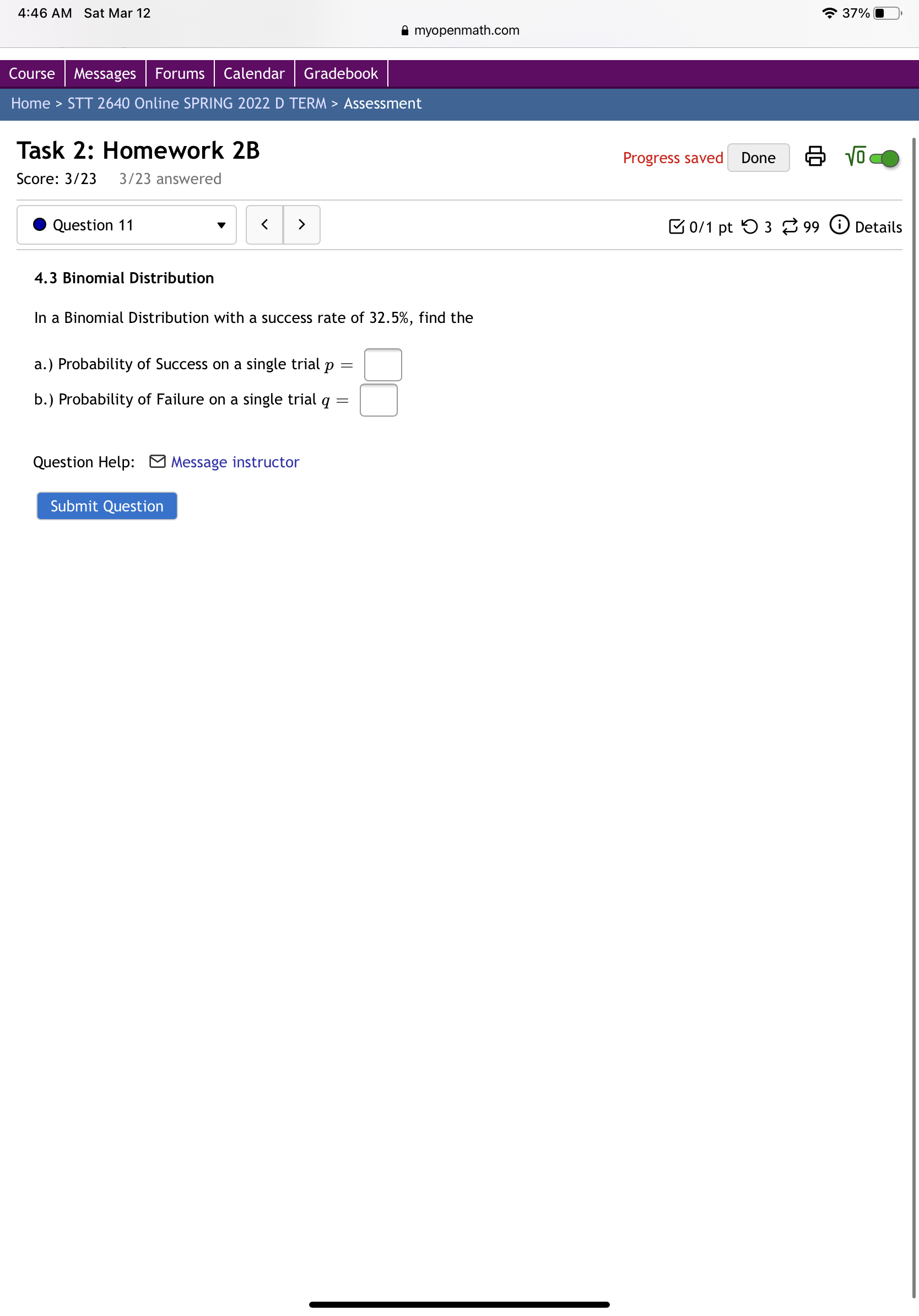 4.3 Binomial Coefficient The first part of the binomial probability formula consists