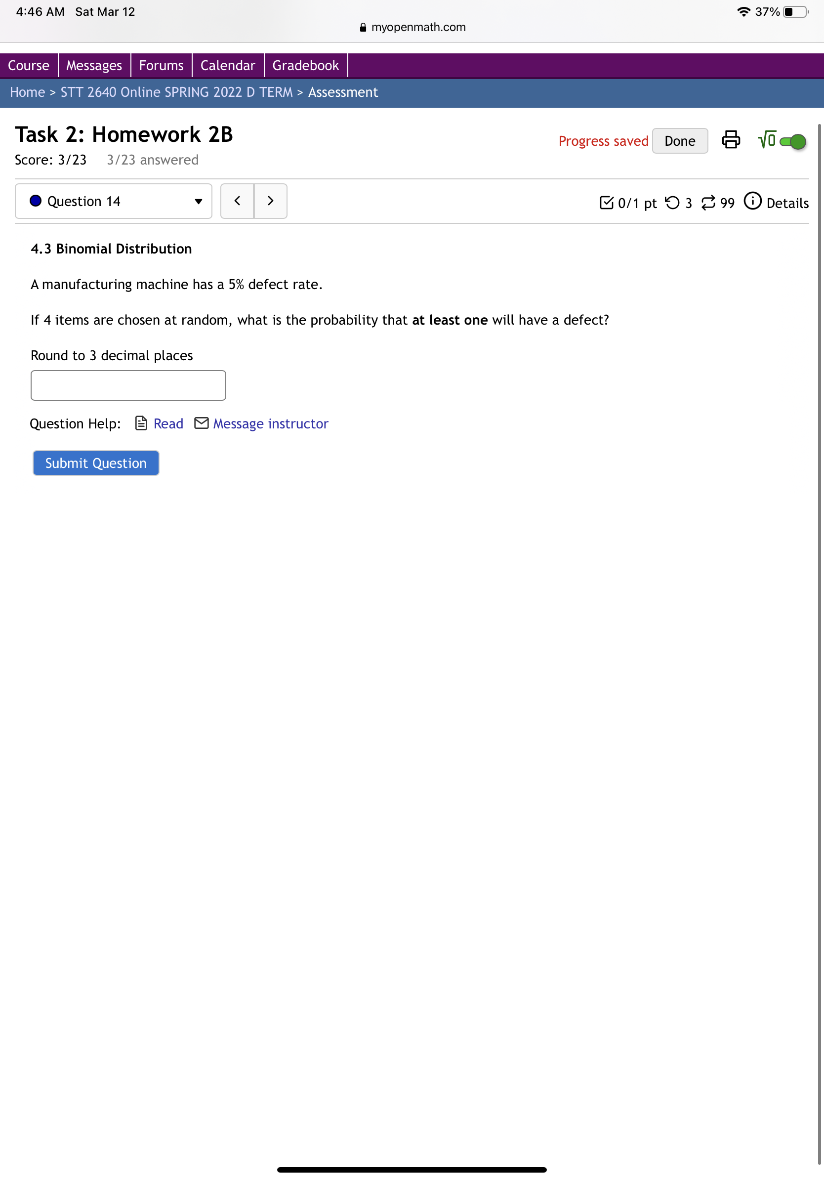 k 3.) Number of failures (n k) n! (k!)(n k)! The binomial