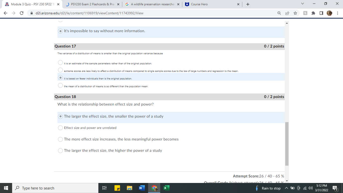 * Course Hero X + V X C A d21.arizona.edu/d21/le/content/1106919/viewContent/11743992/View Q E