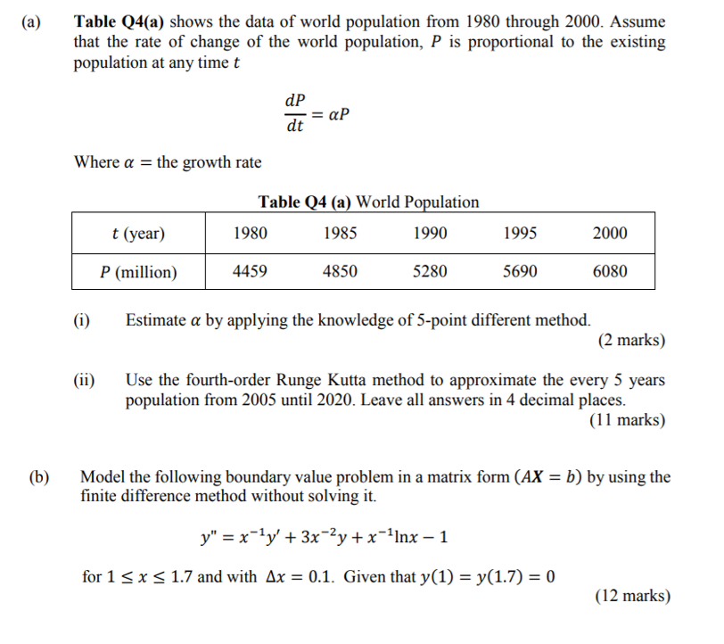please answer all these question (a) Table 0411a} shows the data of