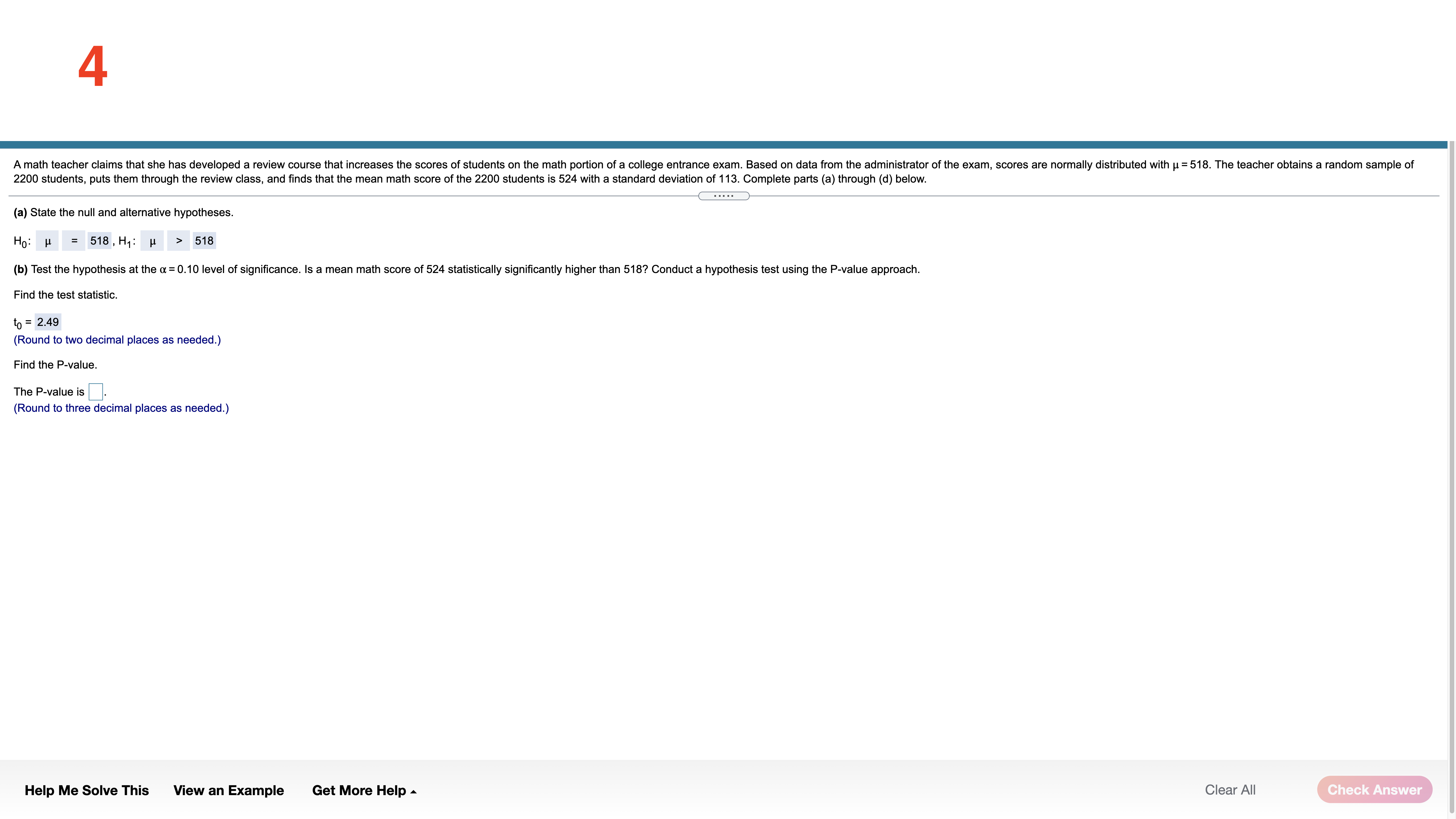- X Complete parts (a) through (c) below. (a) Determine the critical