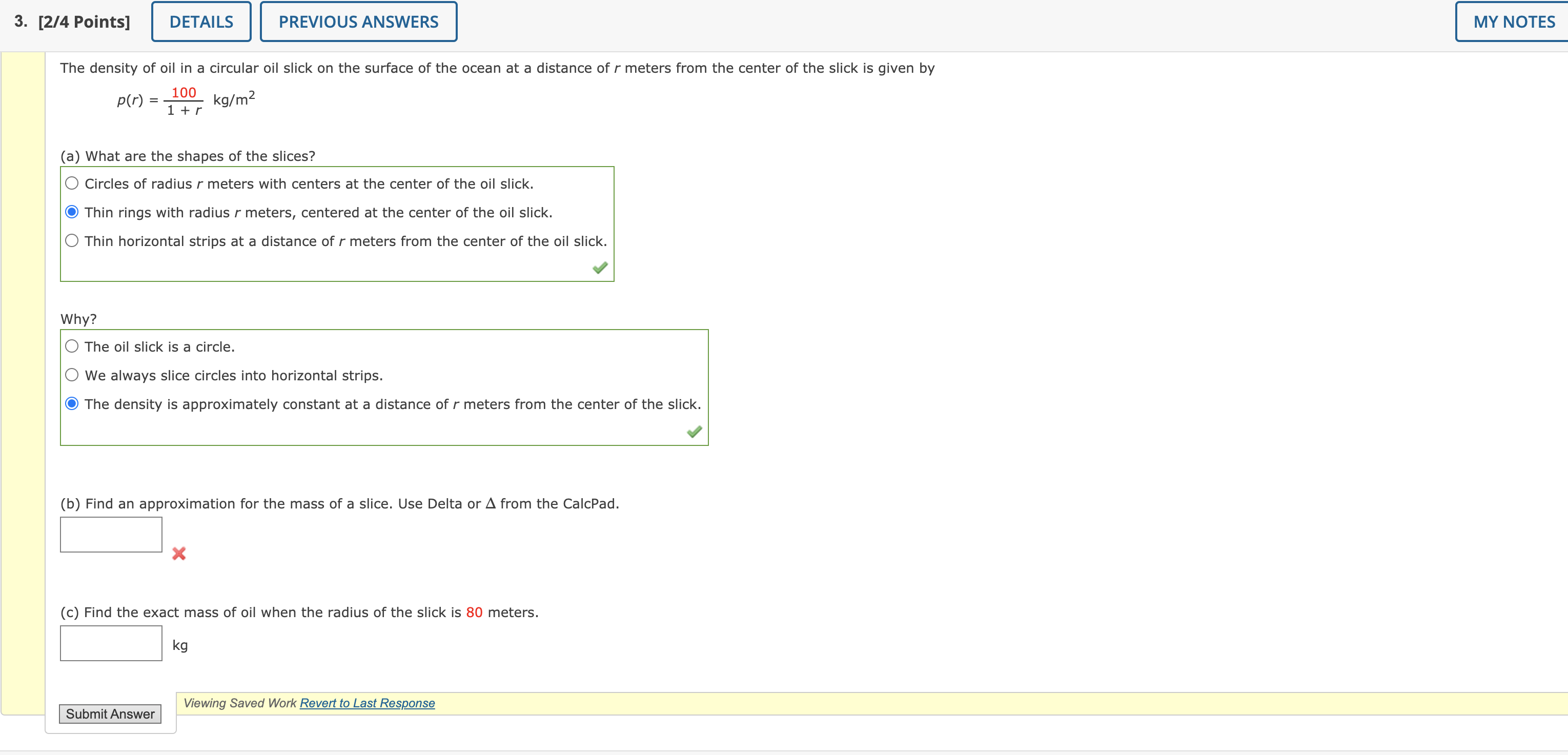  \\7 Submit Answer 3. [2/4 Points] PREVIOUS ANSWERS MY NOTES The