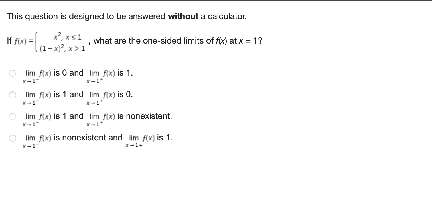  This question is designed to be answered without a calculator. If