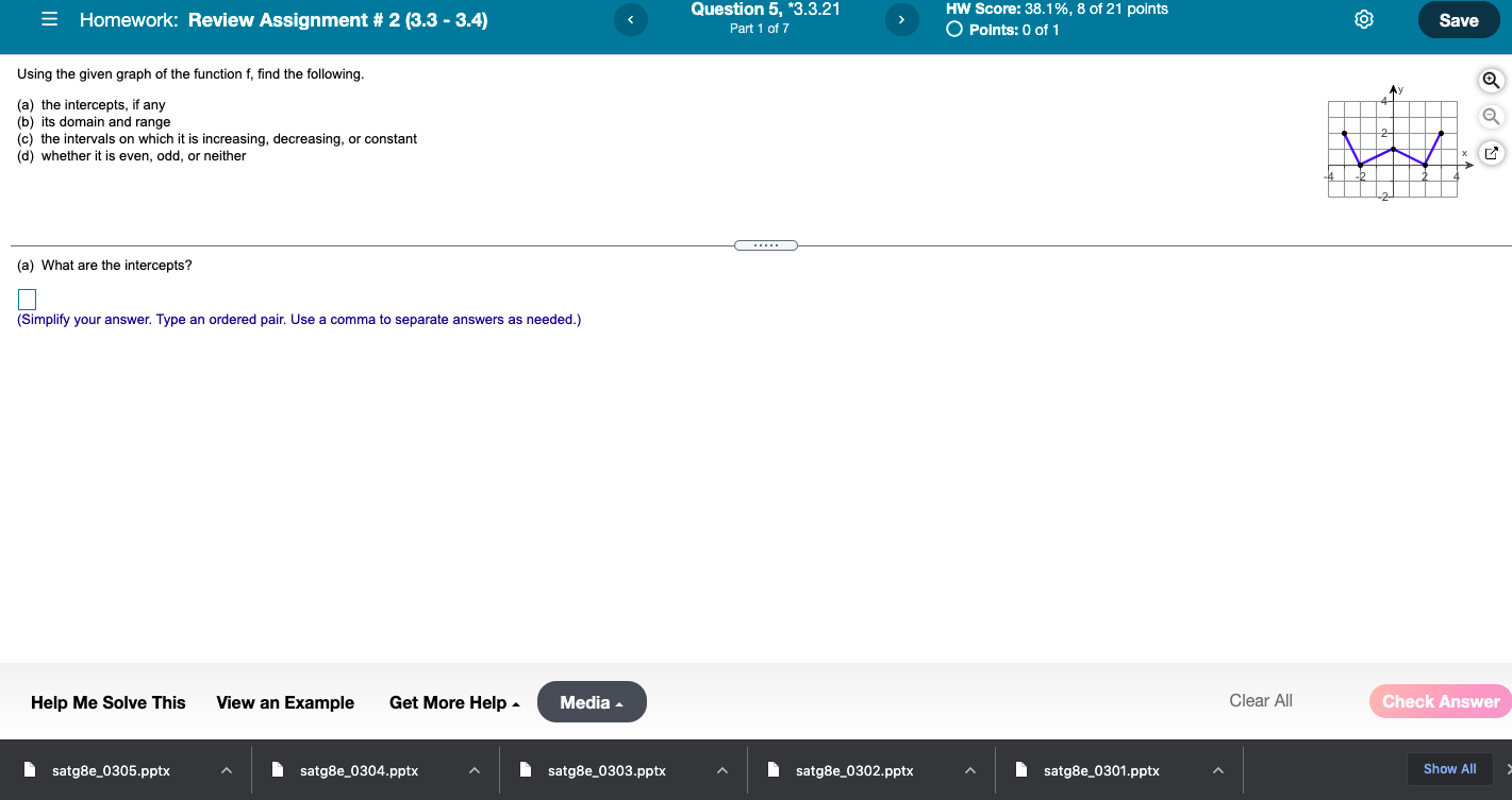 Please help Homework: Review Assignment # 2 (3.3 - 3.4) Question 5,
