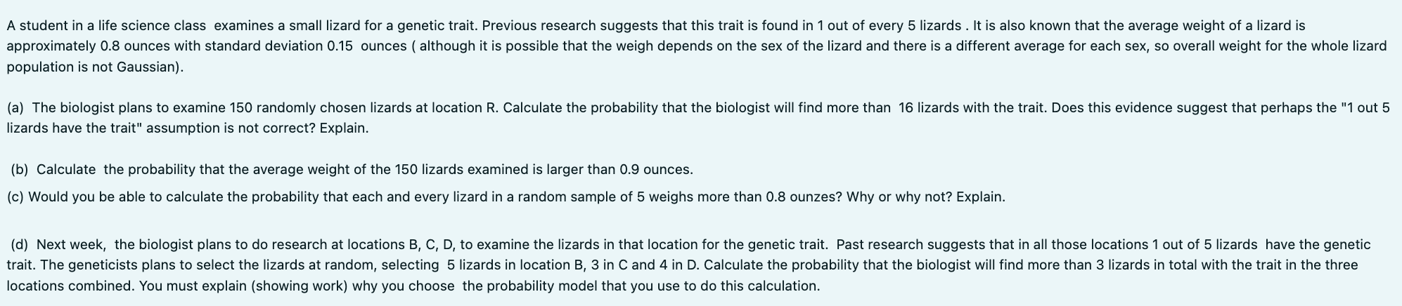  A student in a life science class examines a small lizard
