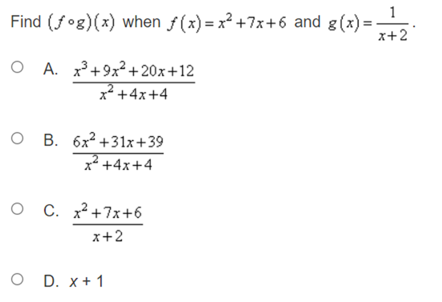 O A. x x # -6 or 6) O B. (x x#