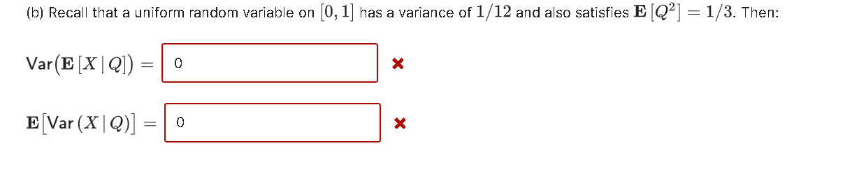 ......................... (b) Recall that a uniform random variable on 0, 1] has