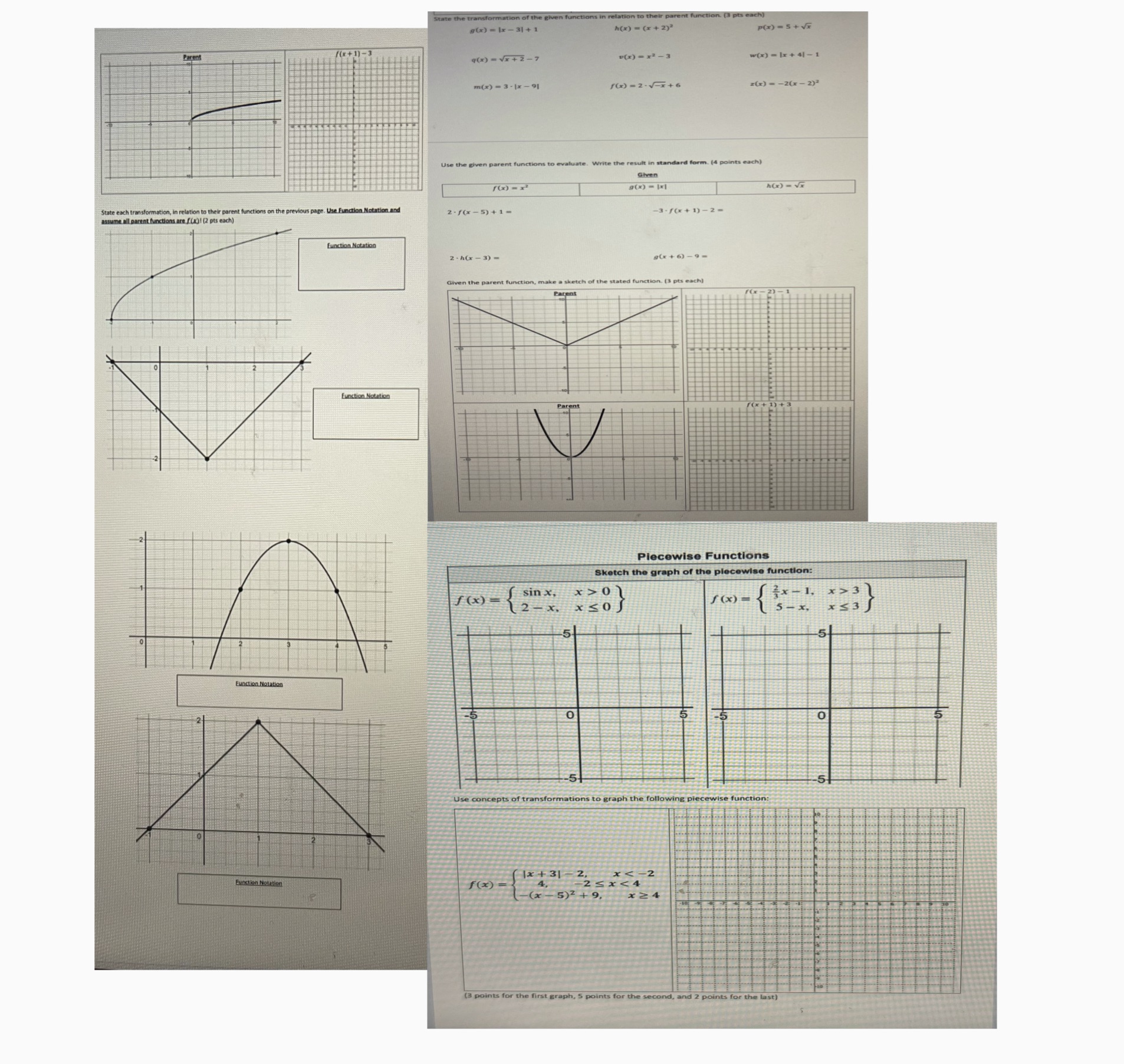  tate the transforma g(x ) = 1x -31+1 h (x )