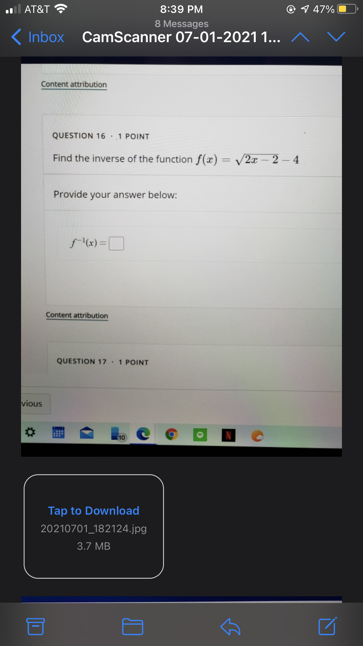 = ce + b. Provide your answer below: y = [ FEEDBACK