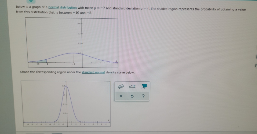 please help Below is a graph of a normal distribution with mean