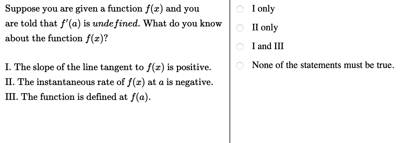  Suppose you are given a function at) and you I only