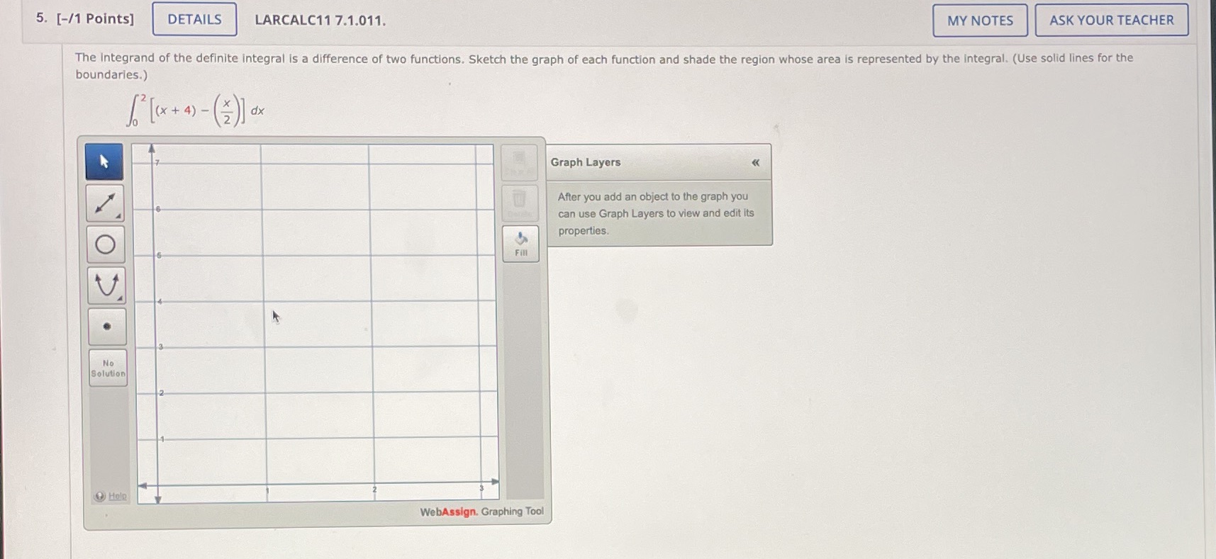Can someone please help me graph this 5. [-/1 Points] DETAILS LARCALC11