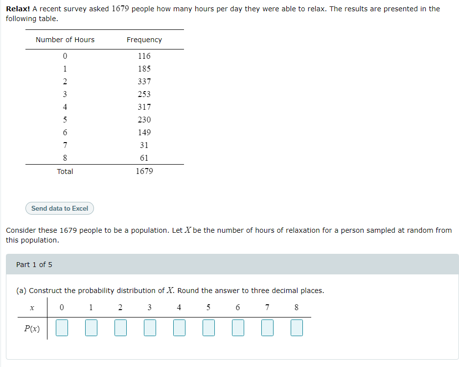 is the probability distribution of a random variable that represents the number