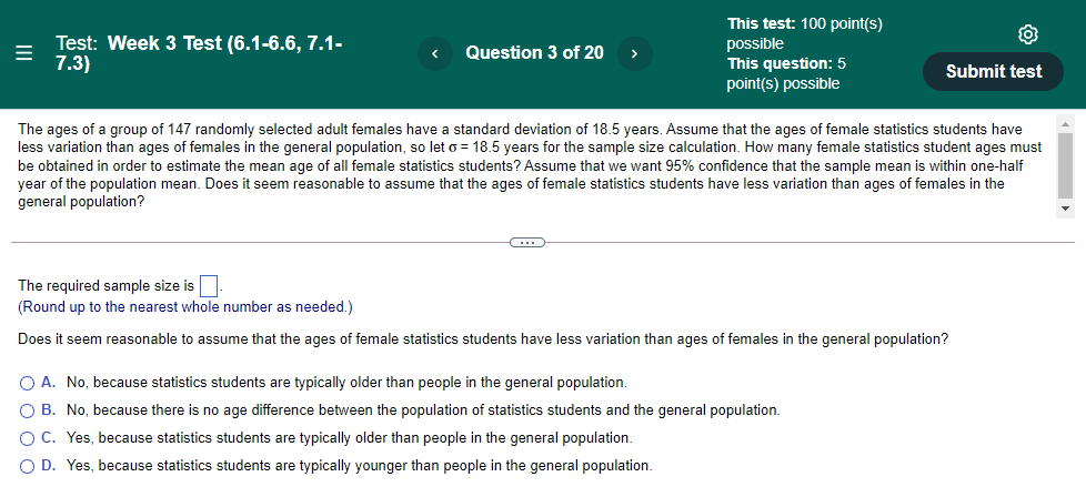 This test: 100 pointts) . possible 7.3] Ques'bon 3 01:20 111is