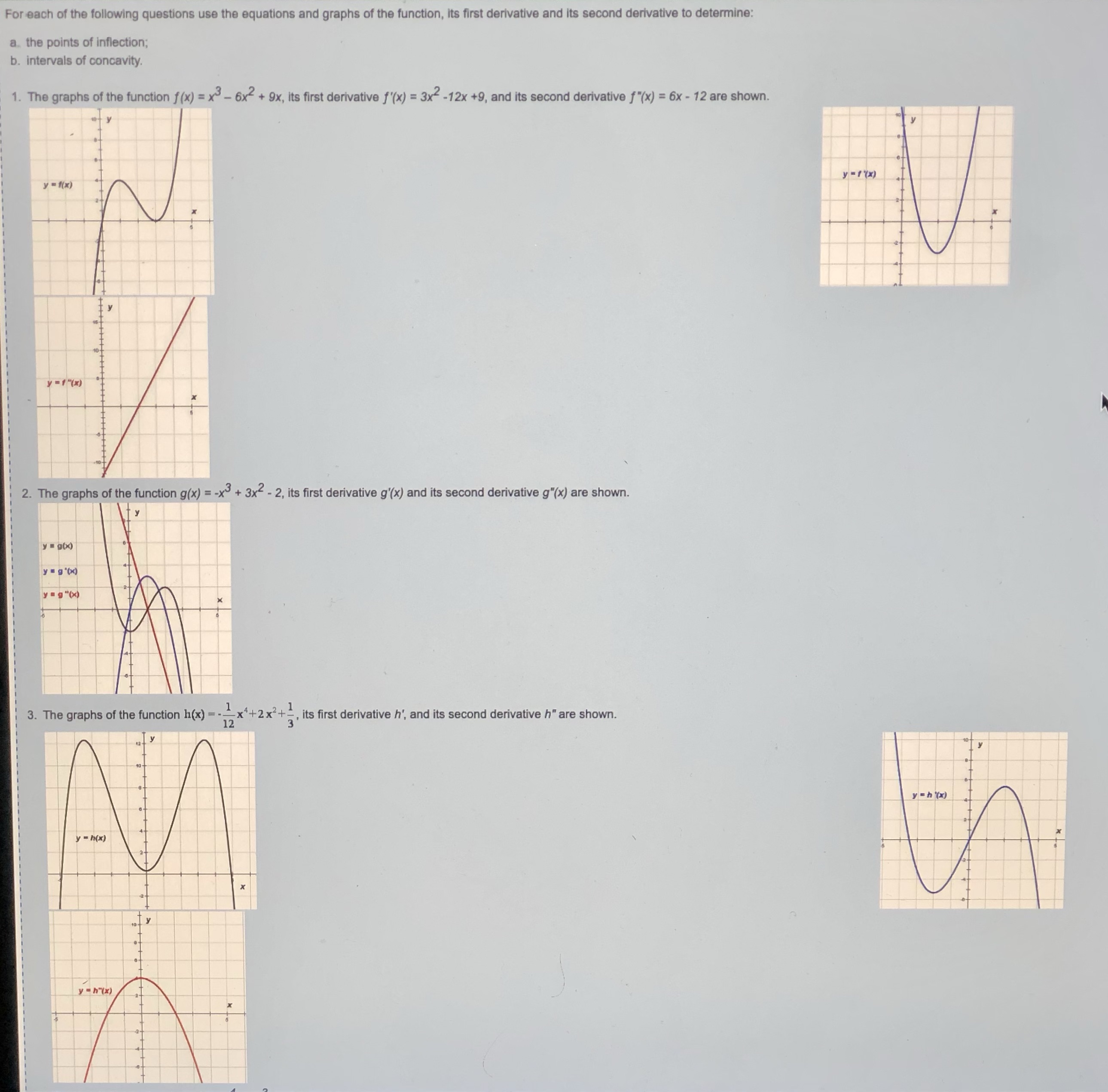 How would you solve these?In question one the black and blue functions