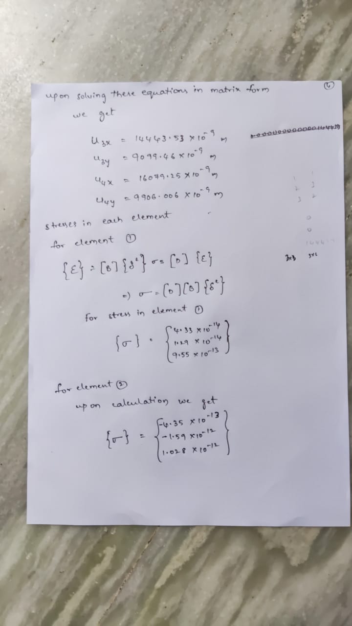 upon solving there equations in matrix form we get U gx