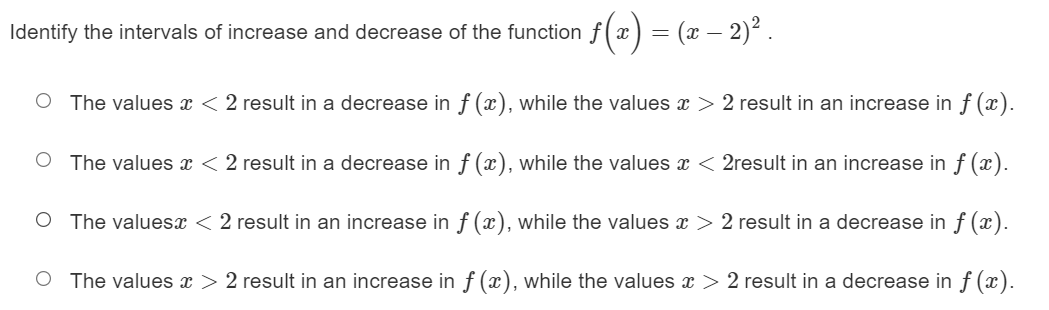 entire graph is concave down. 0 The entire graph is concave up.