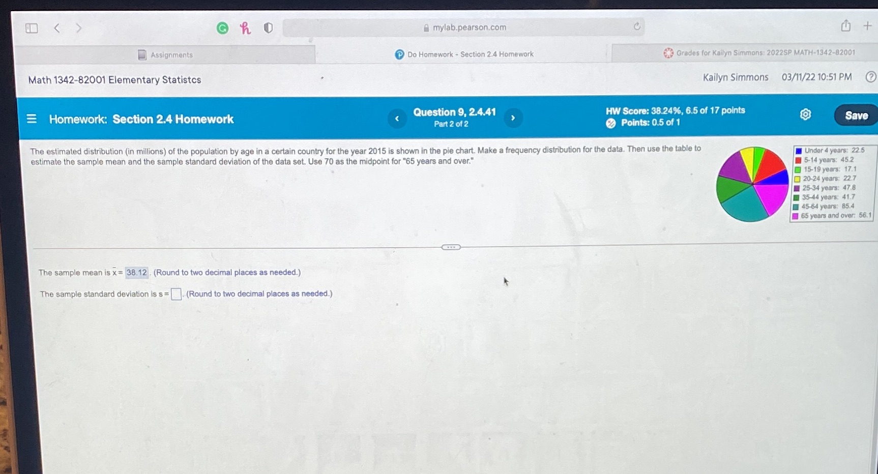 mylab.pearson.com + Assignments Do Homework - Section 2.4 Homework Grades for