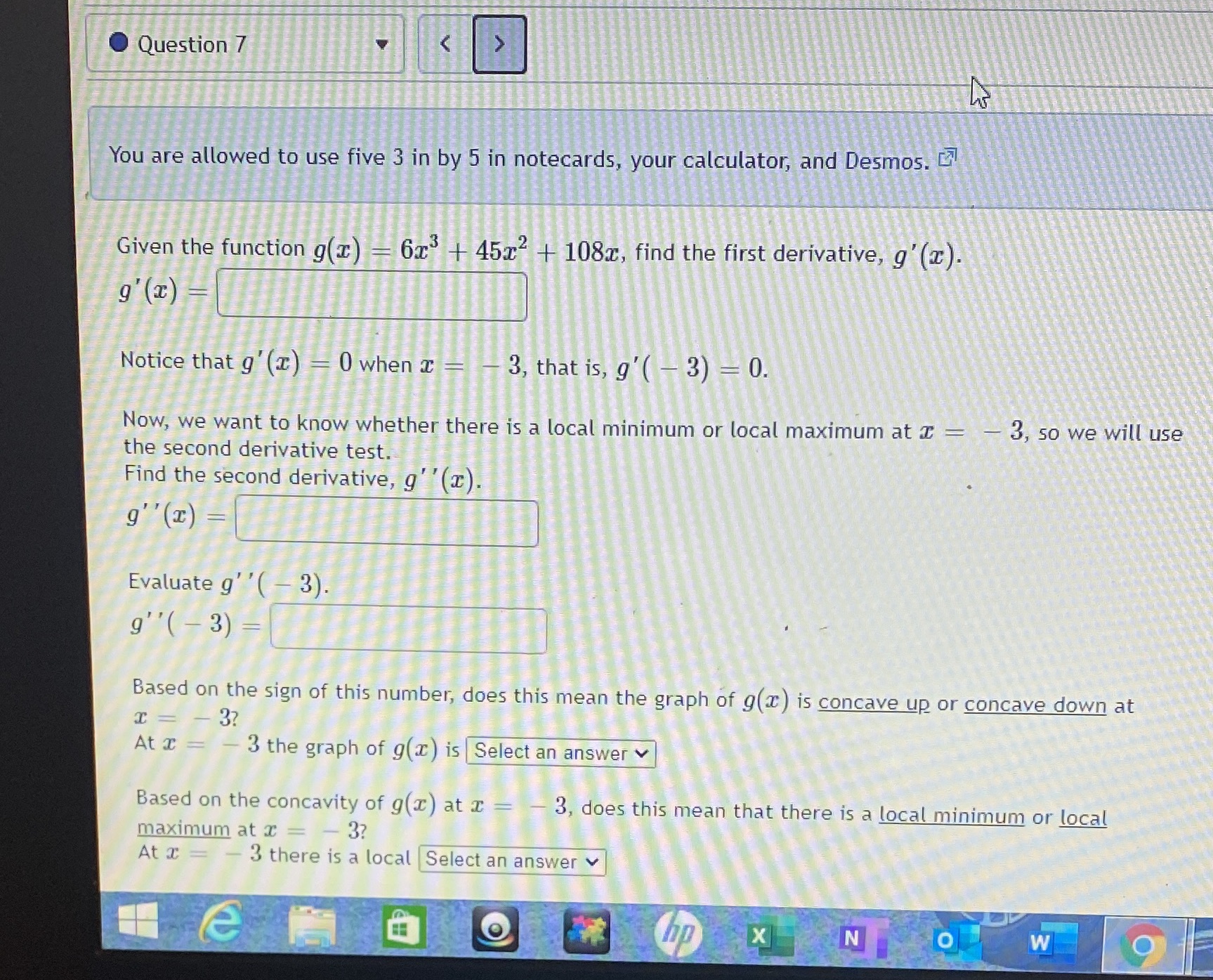  Question 7 You are allowed to use five 3 in by