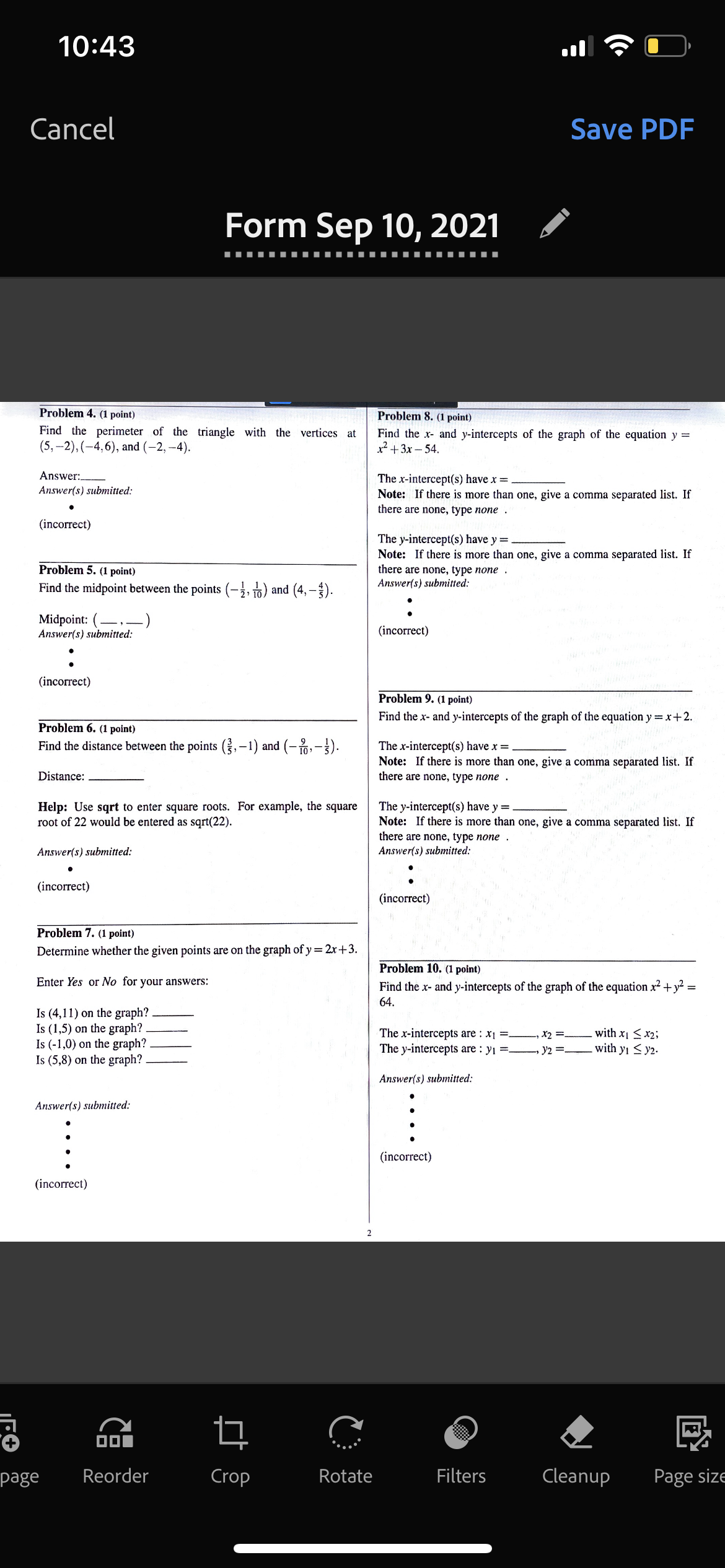 point) D: Point , Location - . select Give the point that